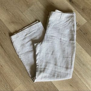 Linen Blend Pants | 12 | white & black